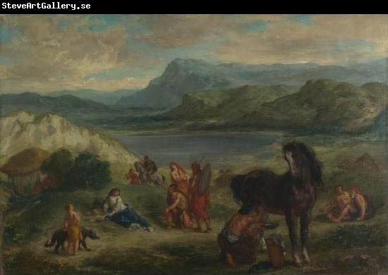 Eugene Delacroix Ovid among the Scythians